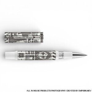 Montegrappa Warner Bros 100th Anniversary Silver White Rollerball Pen ISWBNRSE